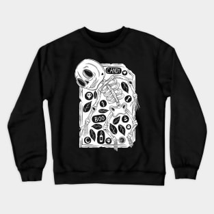 Skeleton Halloween Tombstone Crewneck Sweatshirt